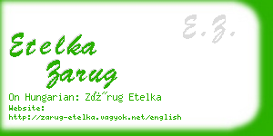 etelka zarug business card